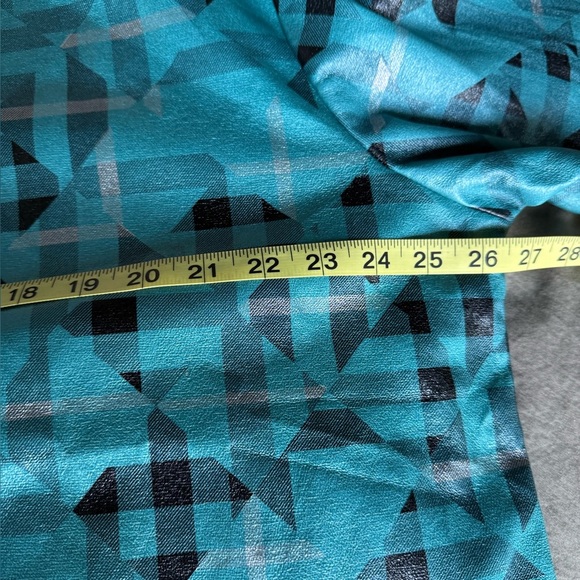 Vintage Gold Flava Long Sleeve Shirt Blue Green Sz Plus 24 Leather 90s Y2K - Picture 5 of 6